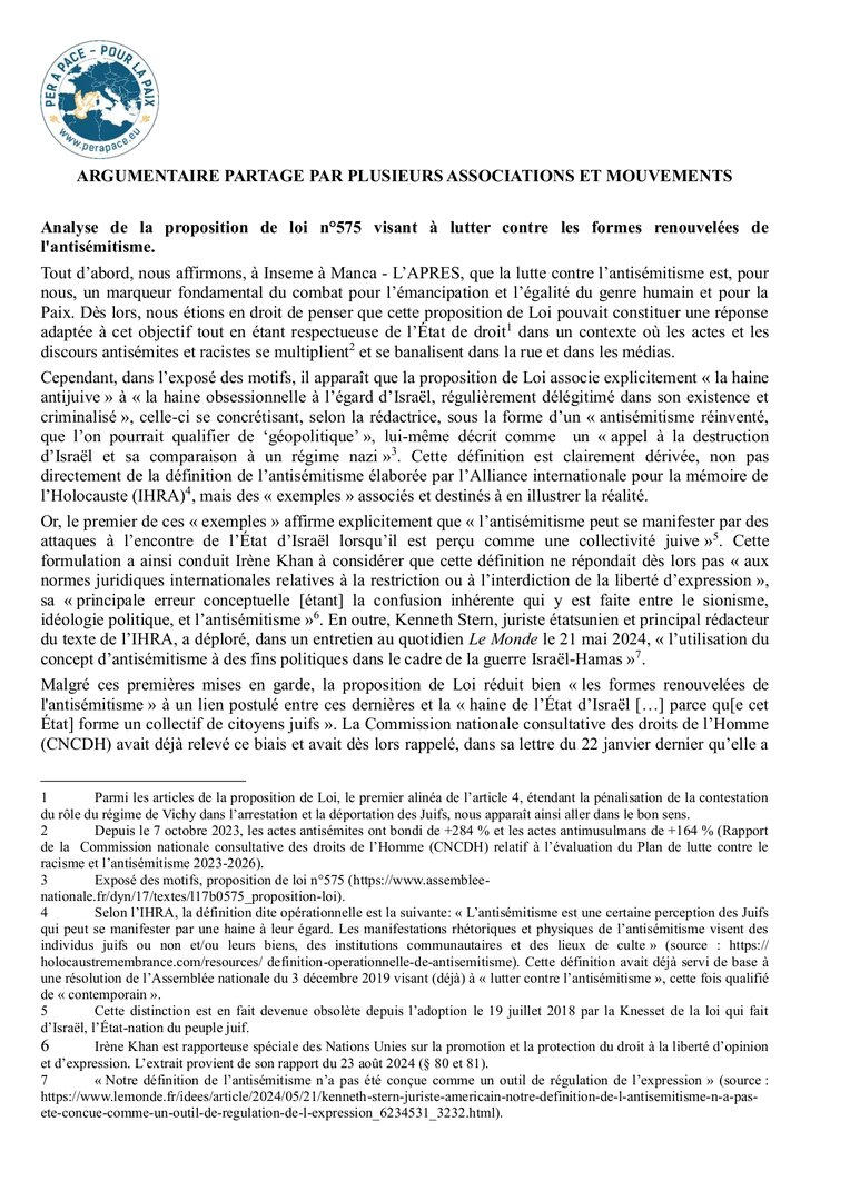 Courriel_PPL_Yadan | Per a Pace