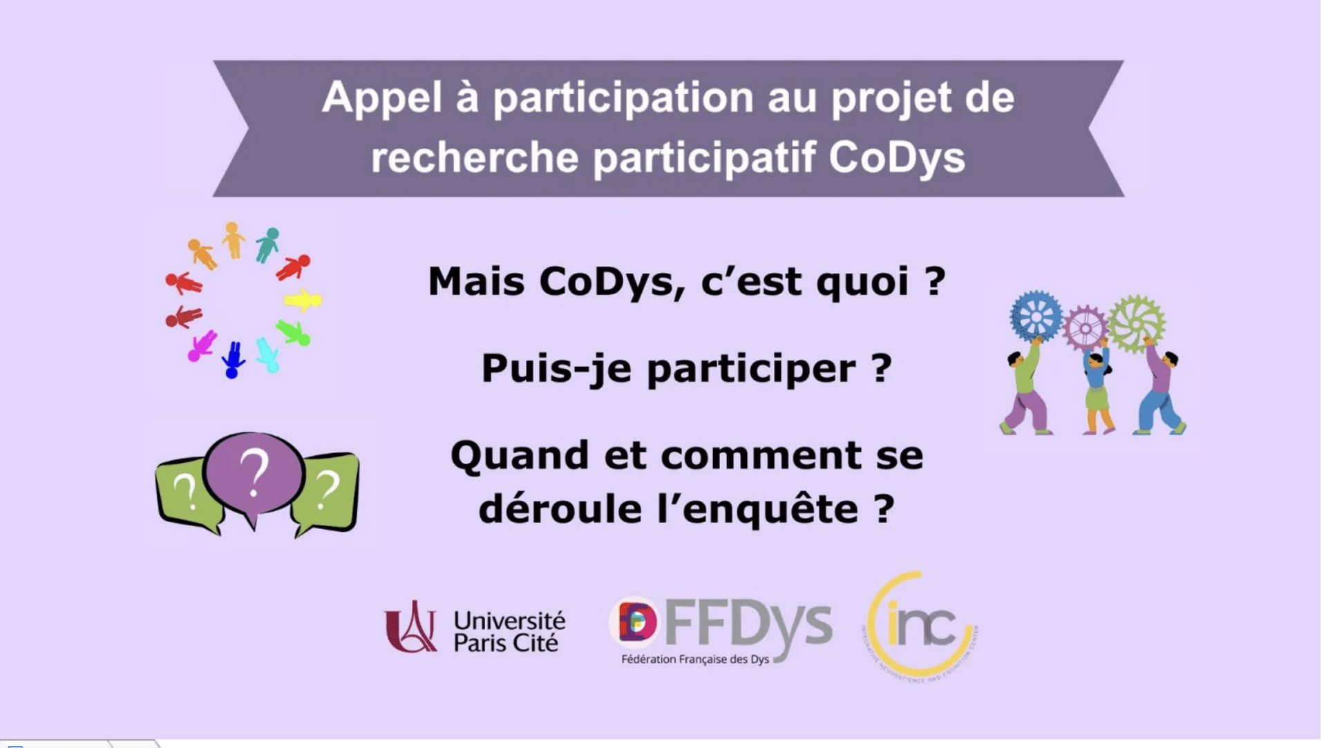 La FFDys, partenaire du projet de recherche participative CoDys | FDMF - Fédération Dyspraxique Mais Fantastique