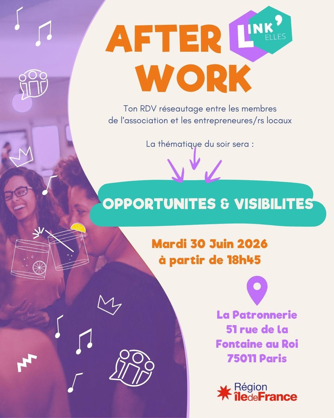 Afterwork Link'Elles #5 - Ile de France (Paris) | Link'Elles