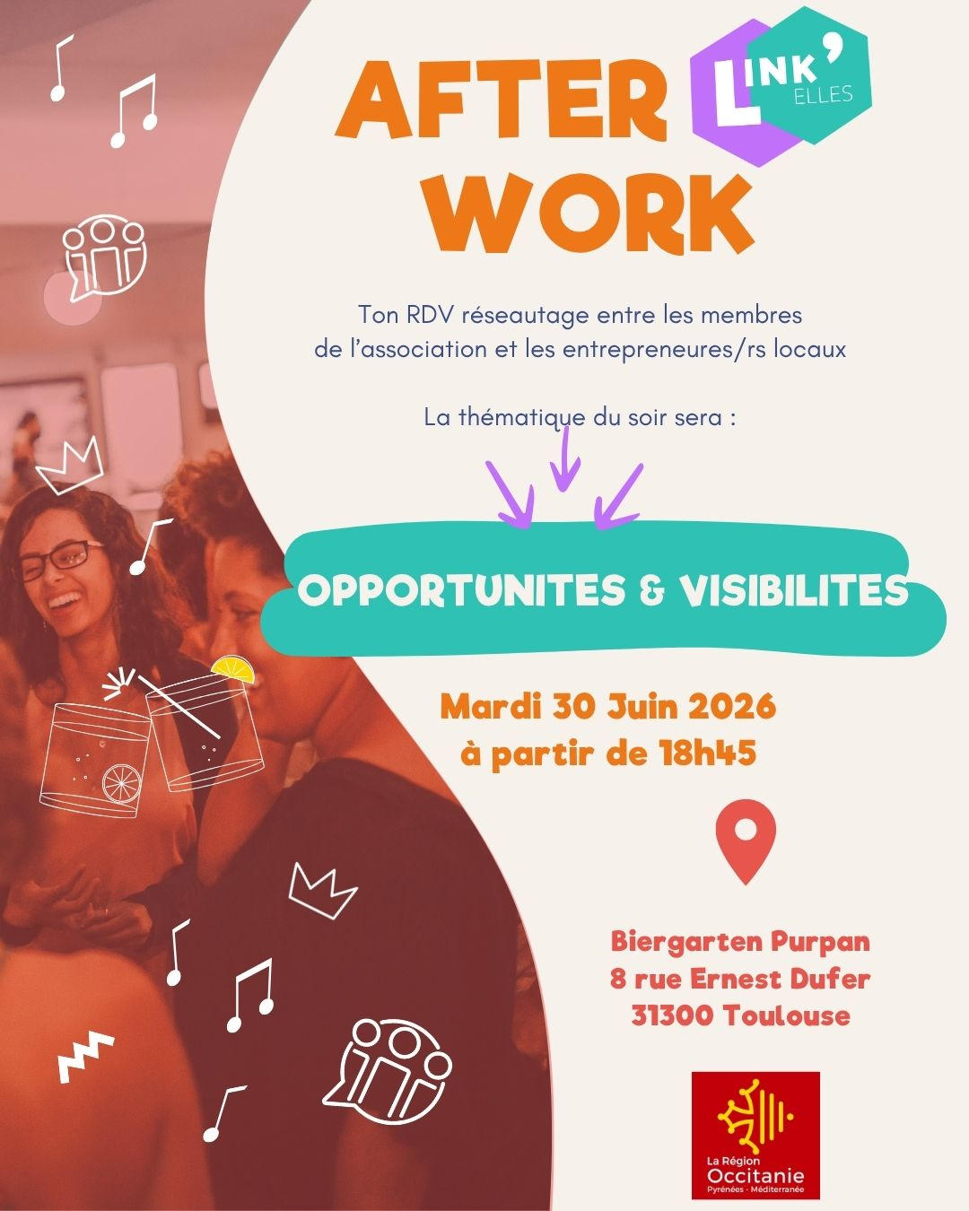 Afterwork Link'Elles #5 - Occitanie (Toulouse) | Link'Elles