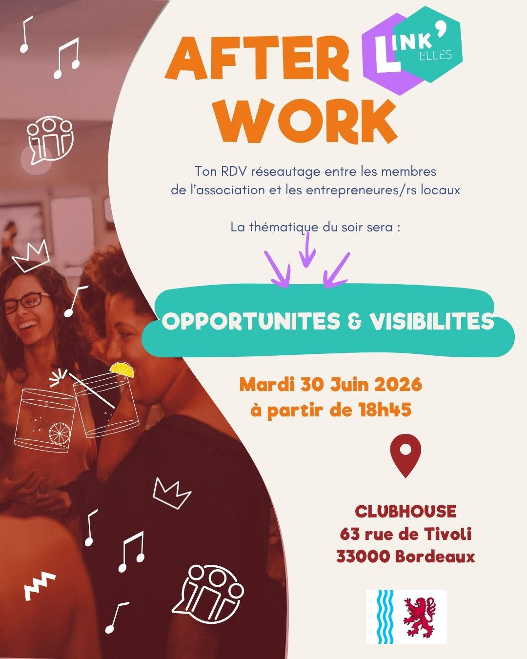 Afterwork Link'Elles #5 - Nouvelle Aquitaine (Bordeaux) | Link'Elles