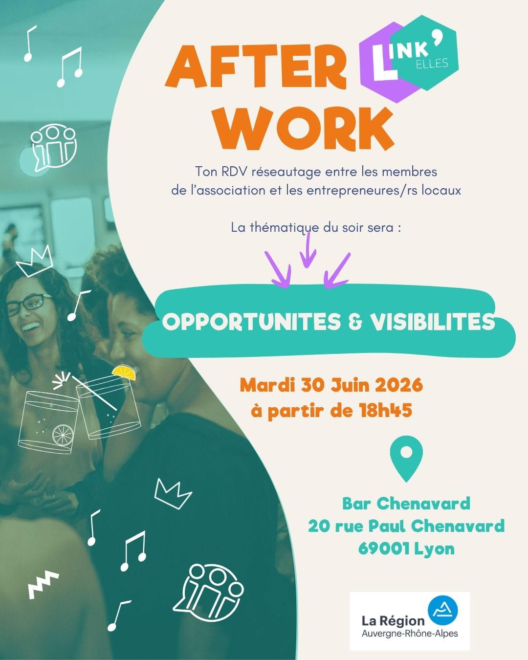 Afterwork Link'Elles #5 - Auvergne Rhône Alpes (Lyon) | Link'Elles