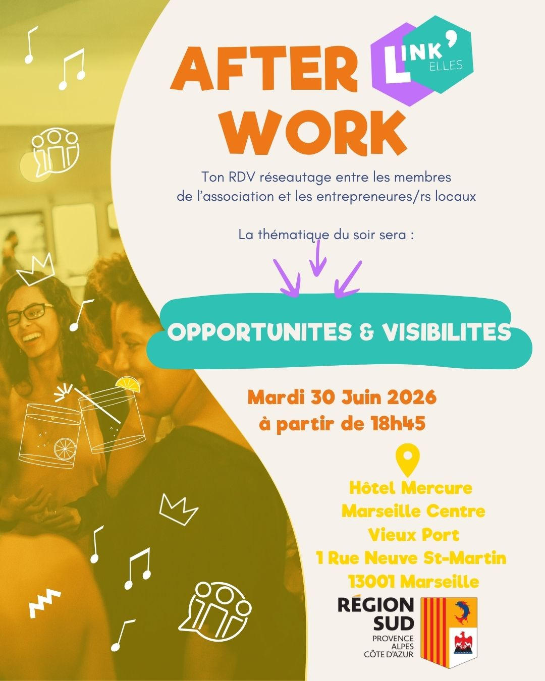 Afterwork Link'Elles #5 - Provence-Alpes-Côte d'Azur (Marseille) | Link'Elles
