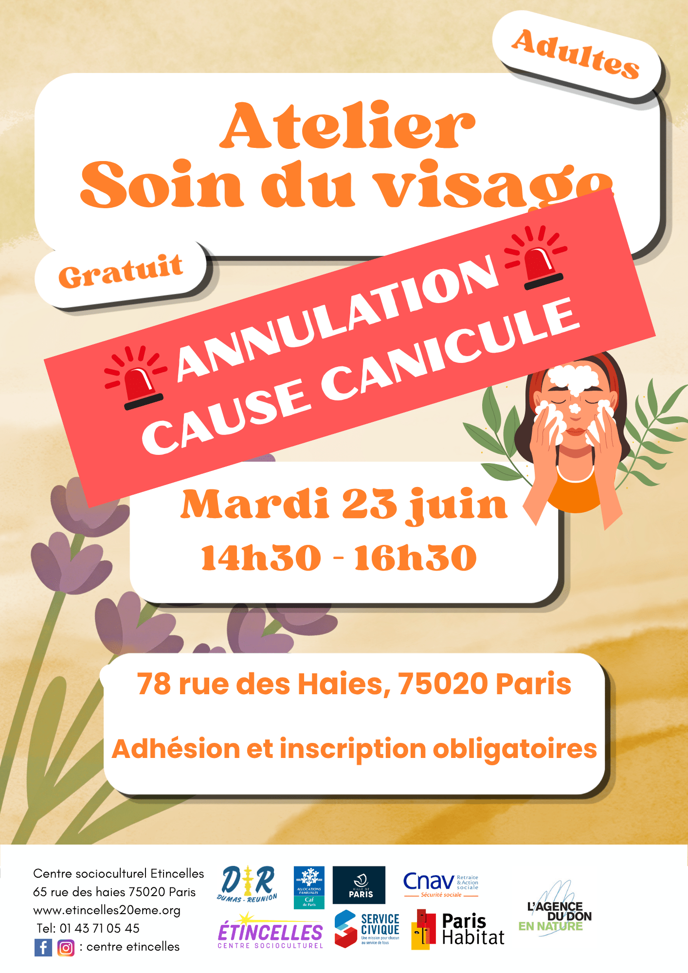 ATELIER SOIN DU VISAGE | Etincelles