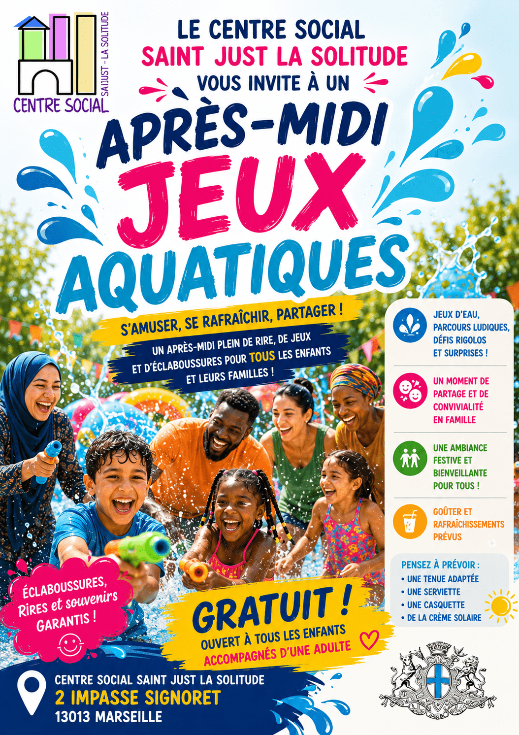 💦 Jeux aquatiques les mercredis de juillet | Agenda du quartier