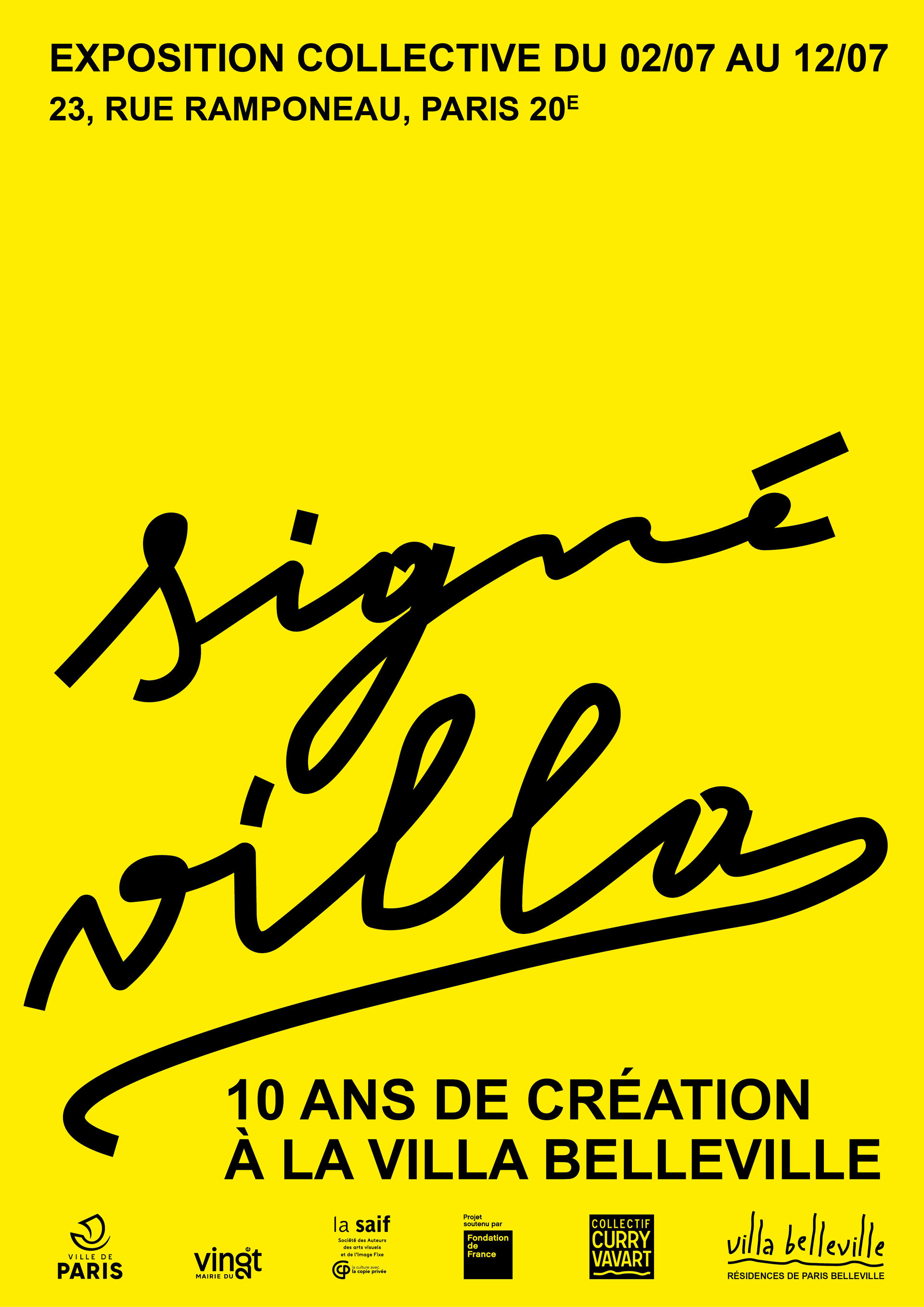 Exposition Signé Villa + visites guidées | Agenda du quartier