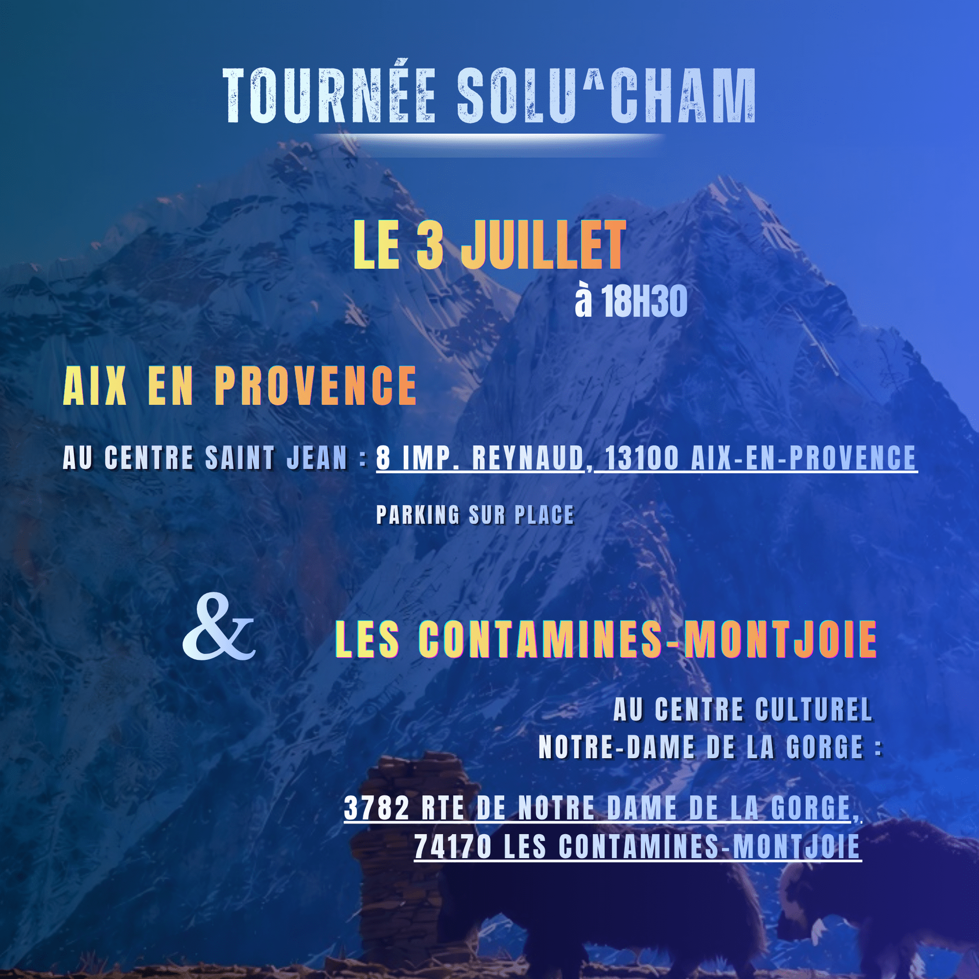 Tournée Solu^Cham | Solu - Cham