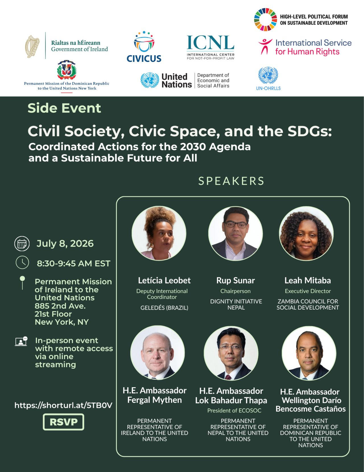 Civil Society, Civic Space and the SDGs: Coordinated Actions for the 2030 Agenda and a Sustainable Future for All | Forus
