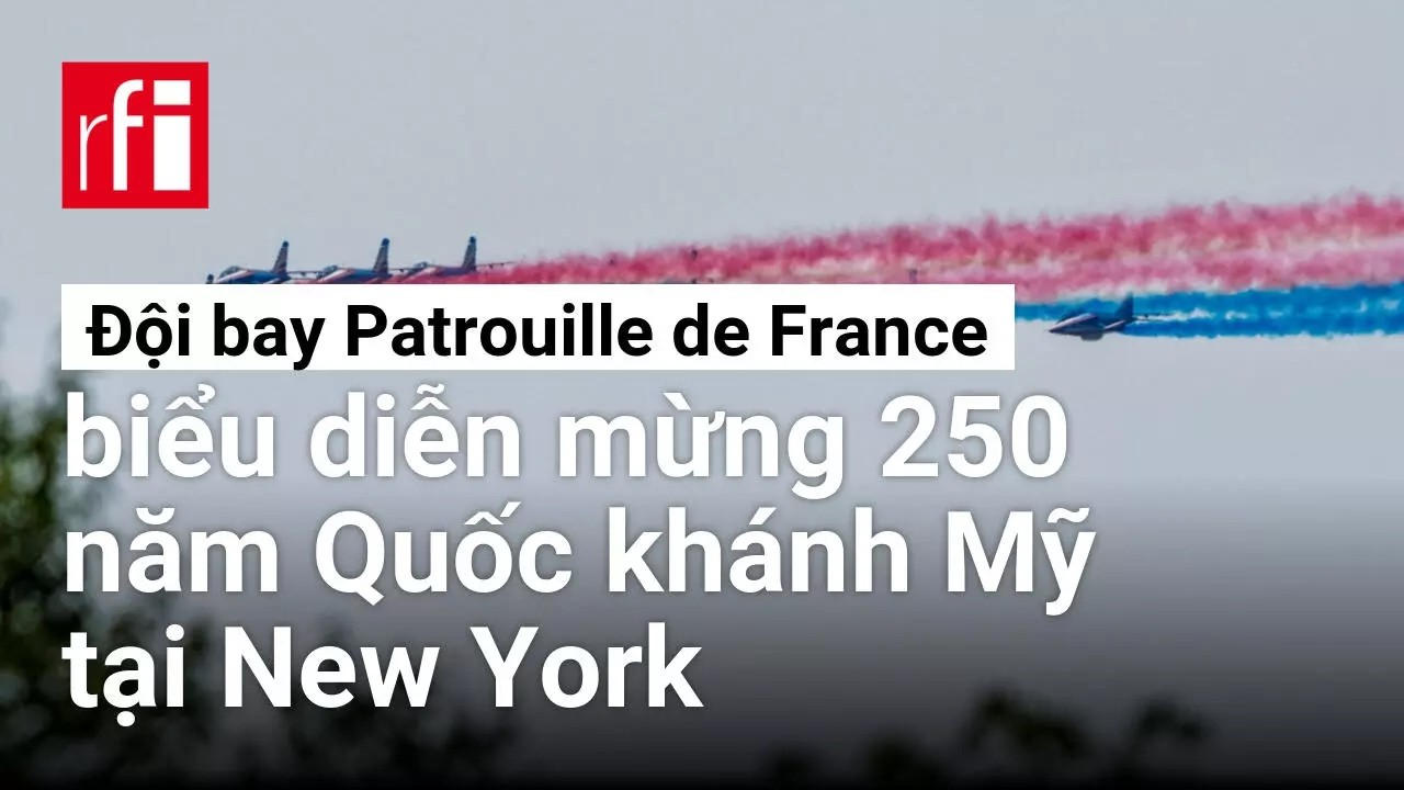 Đội bay Patrouille de France biểu diễn mừng 250 năm Quốc khánh Mỹ tại New York