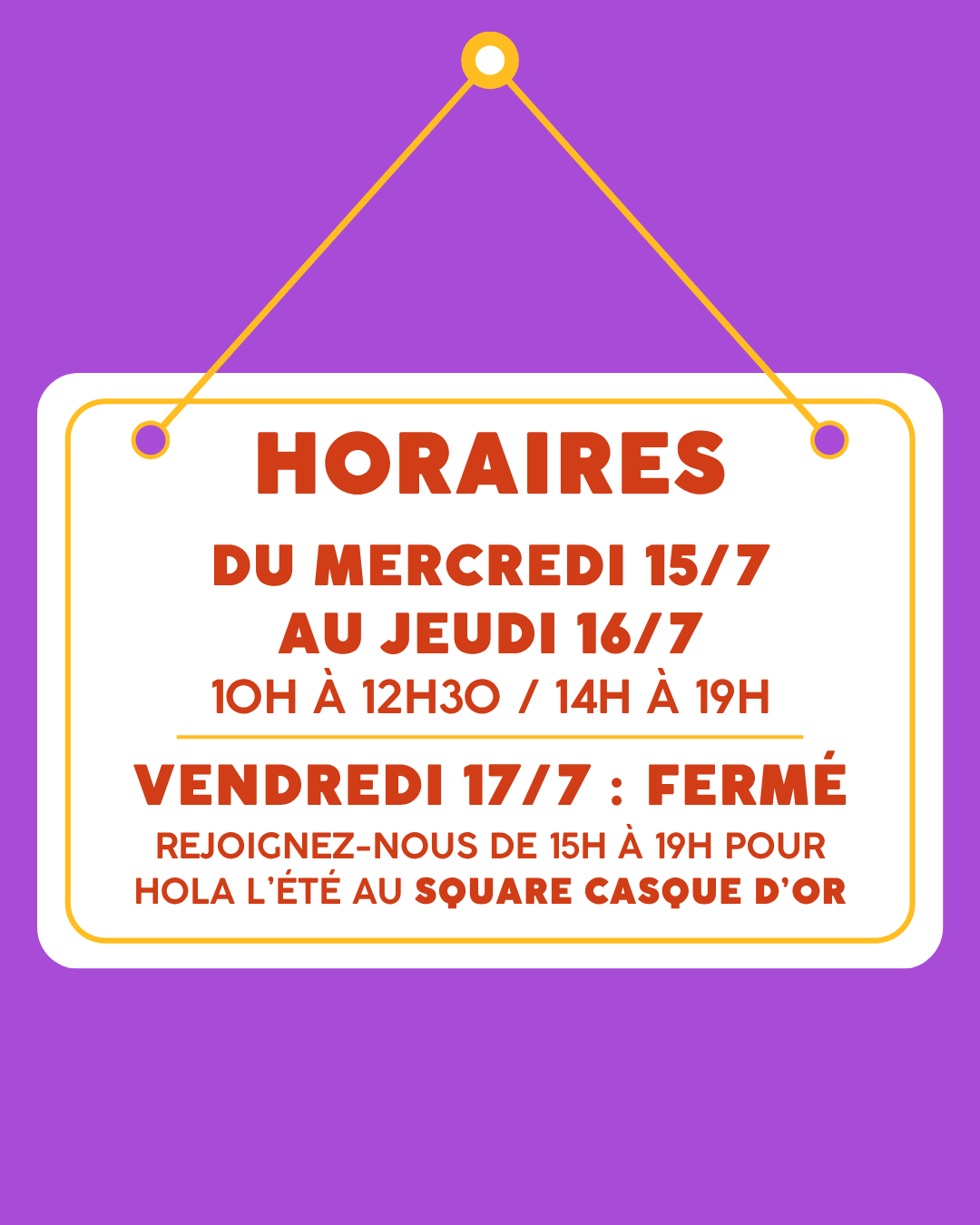 ❗️Horaires de la semaine prochaine ❗️ | Etincelles