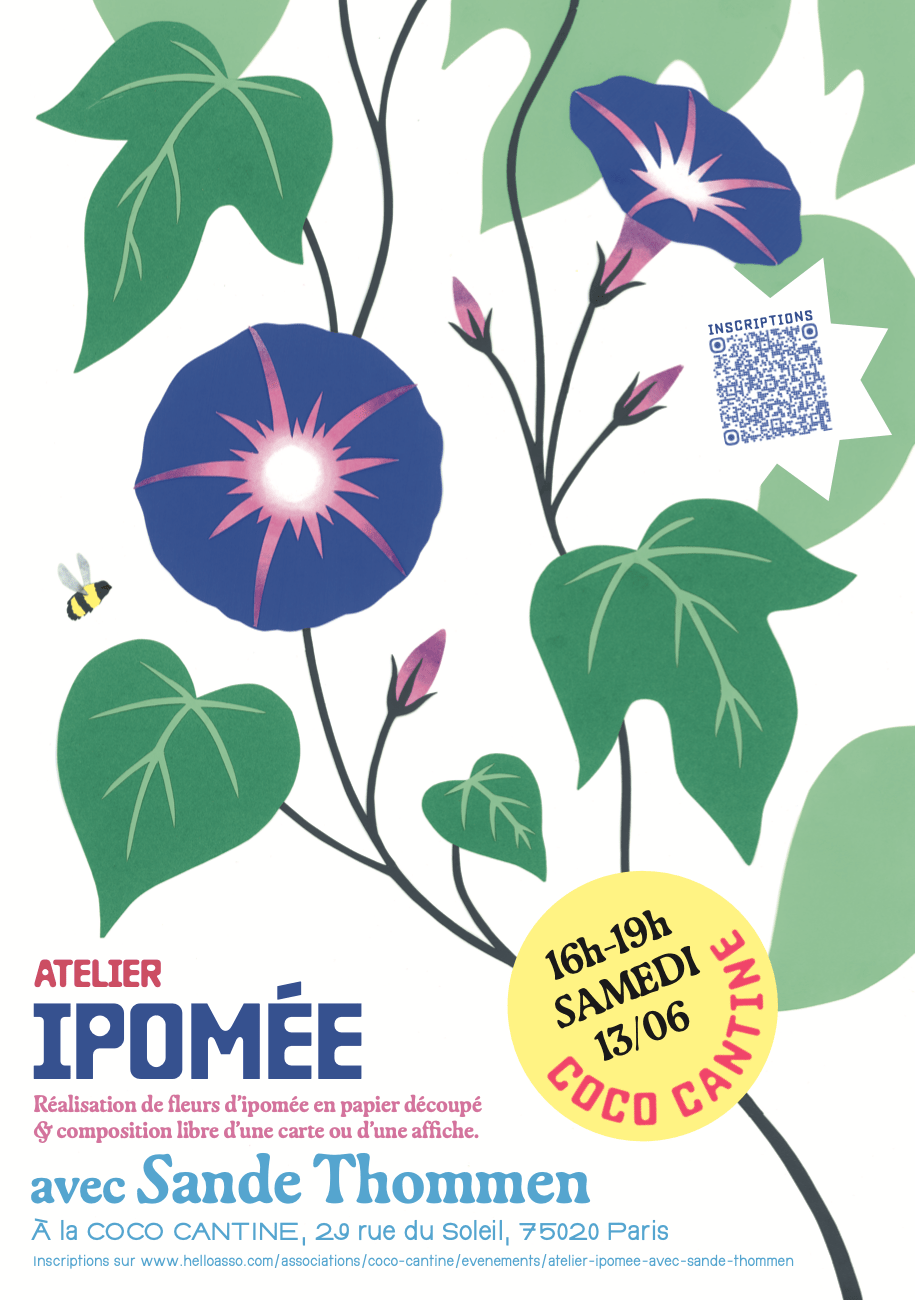 Atelier fleur d'ipomée - peinture et découpage | Agenda du quartier