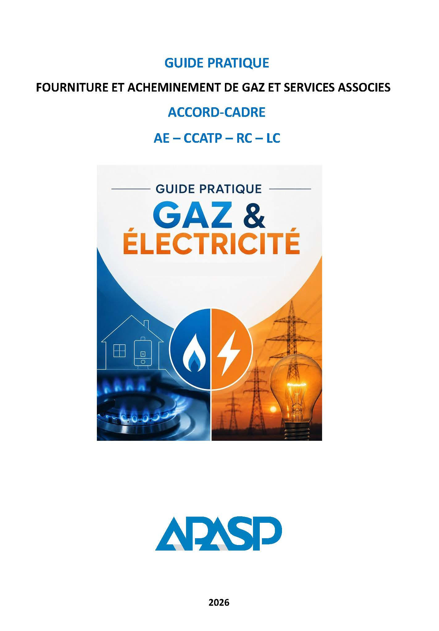 Guide APASP 2026 - Accord Cadre  GAZ | APASP - Association Pour l'Achat dans les Services Publics