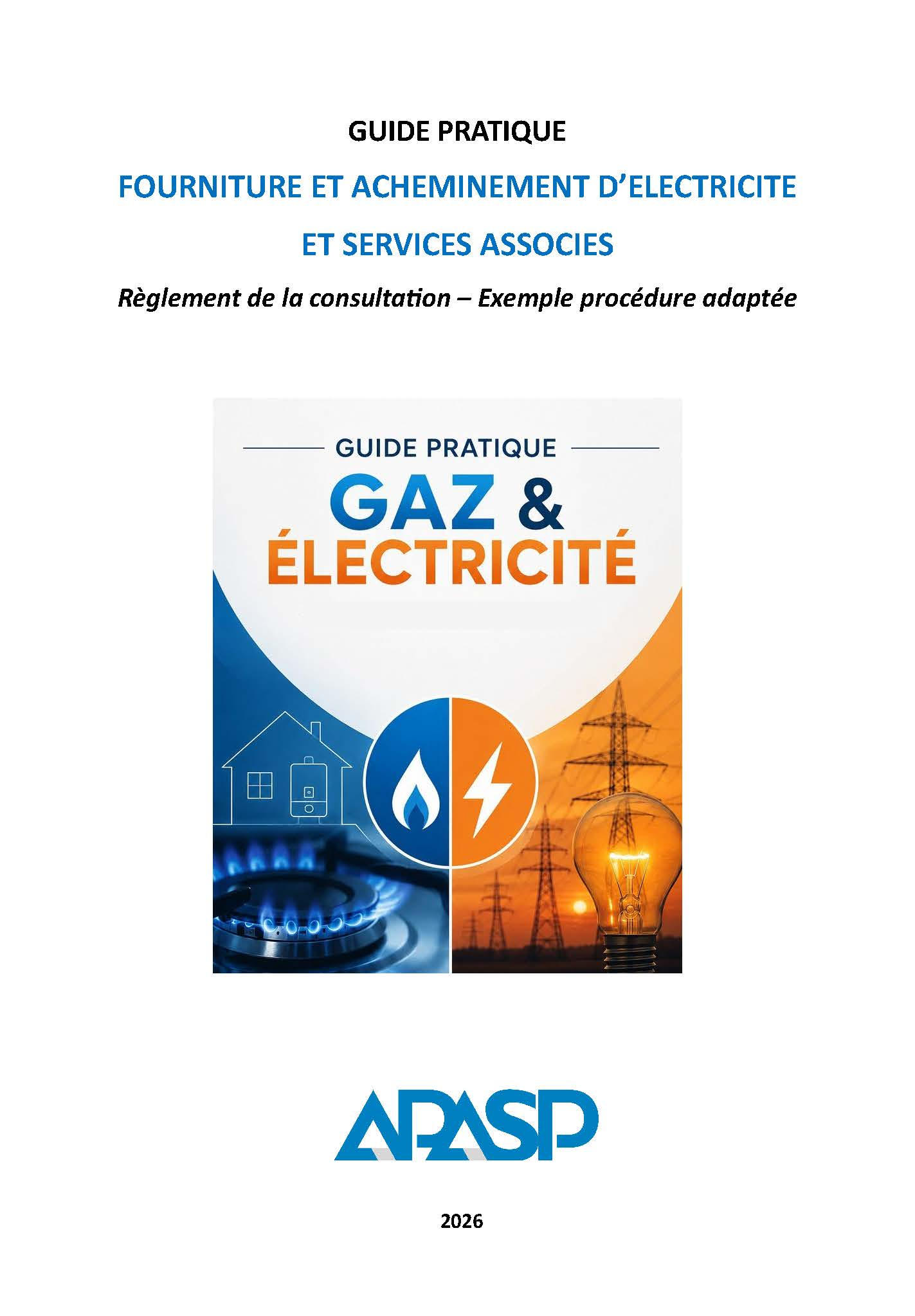 Guide APASP 2026 -  RC Marché simple ELECTRICITE | APASP - Association Pour l'Achat dans les Services Publics