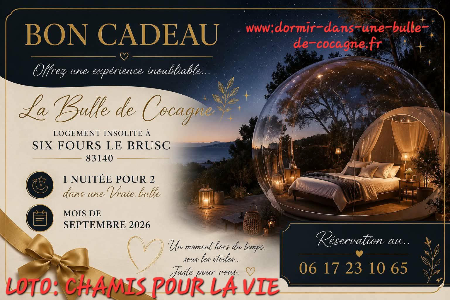 Tombola de l'été : une nuit insolite dans une bulle à gagner ! | Ch'amis pour la vie