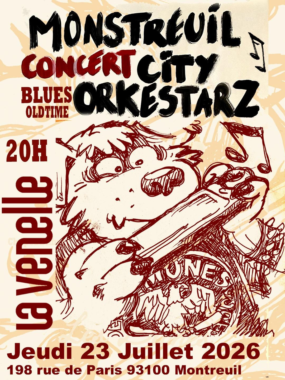 concert - Monstreuil city Orchestarz - blues oldtime | La Venelle