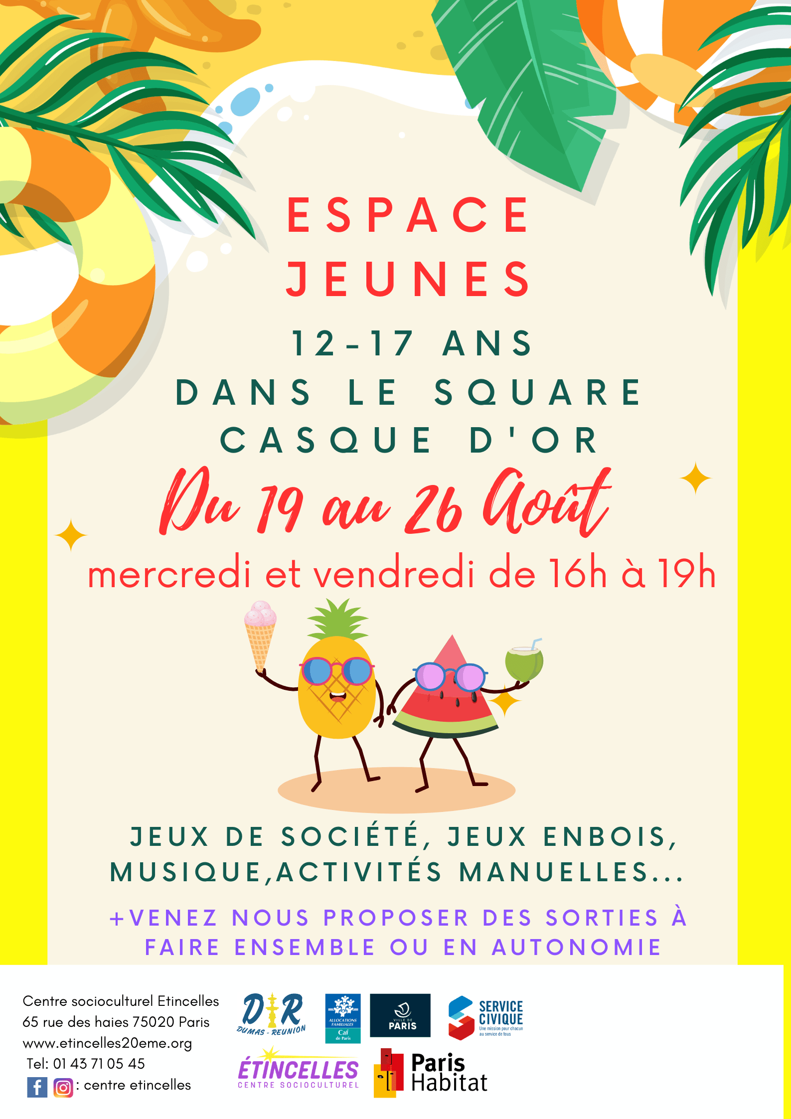 Espace jeunes éphémère | Etincelles