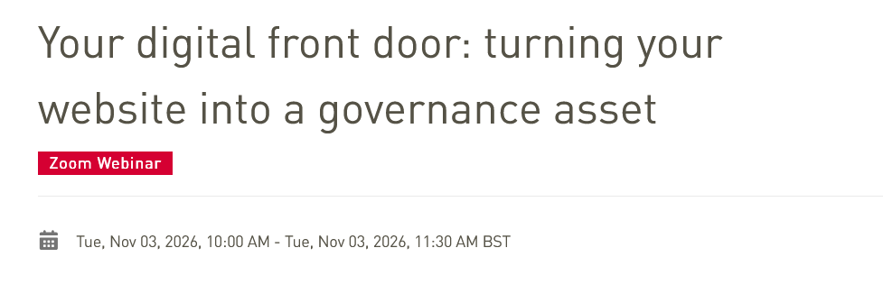 Your digital front door: turning your website into a governance asset | Forus