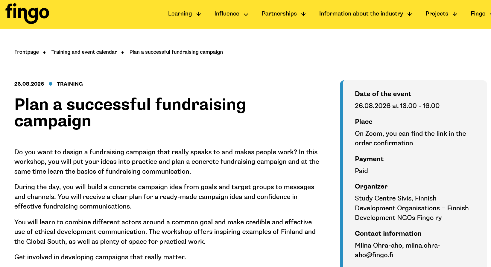 Plan a successful fundraising campaign | Forus