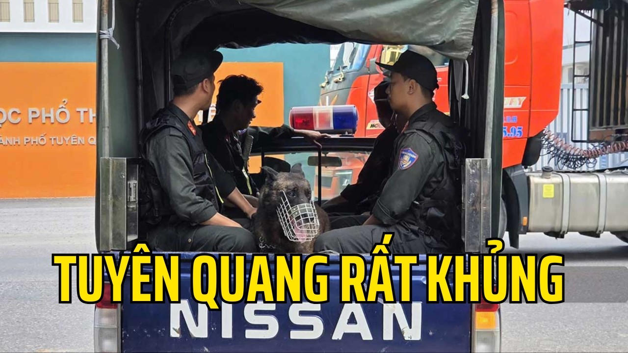 Khủng thật, học sinh Tuyên Quang hoảng quá ! Thi lại có cả chó nghiệp vụ, để làm gì ?