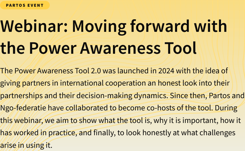 Webinar: Moving forward with the Power Awareness Tool | Forus