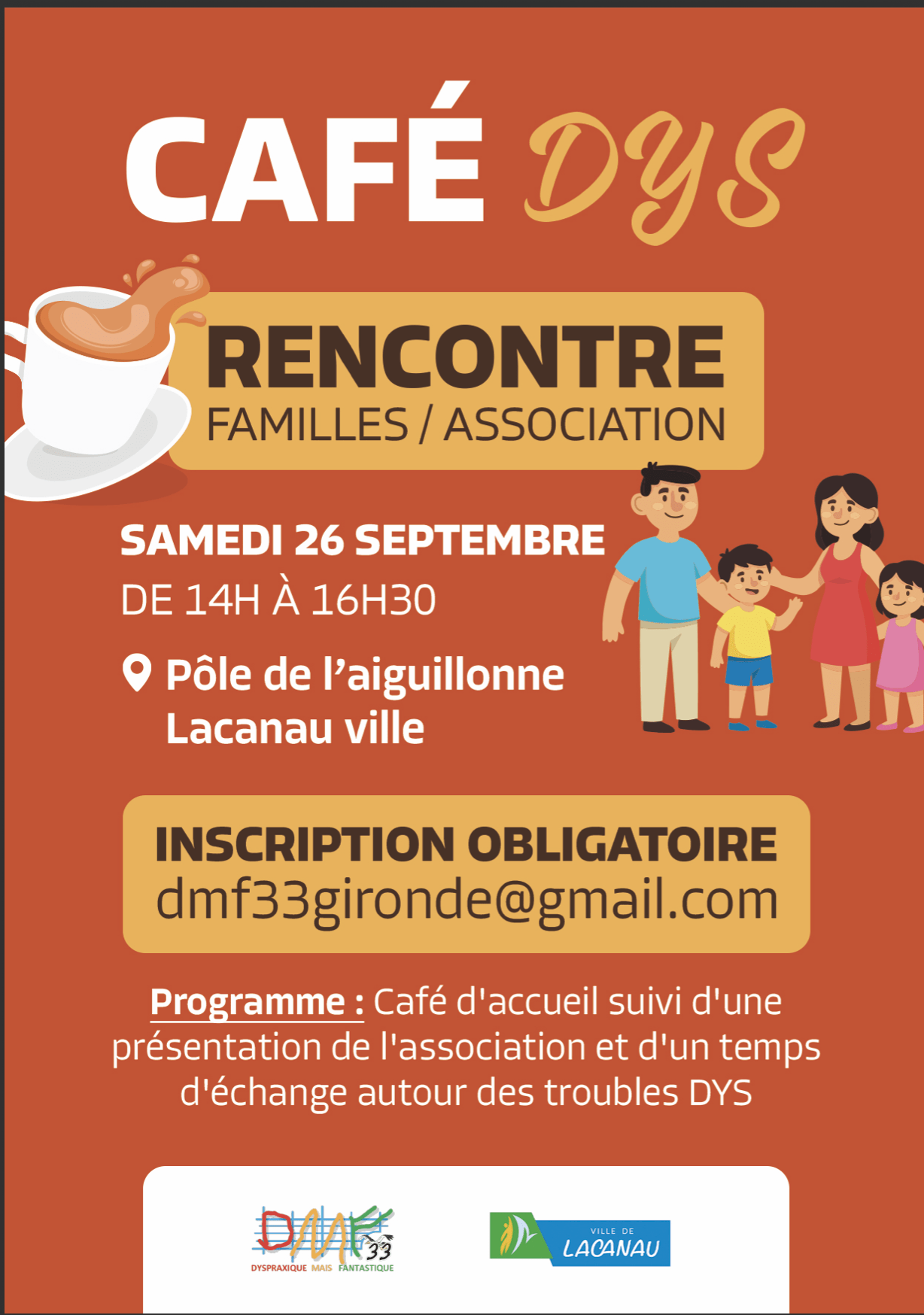 DMF33 Café DYS – Rencontre familles / association | FDMF - Fédération Dyspraxique Mais Fantastique