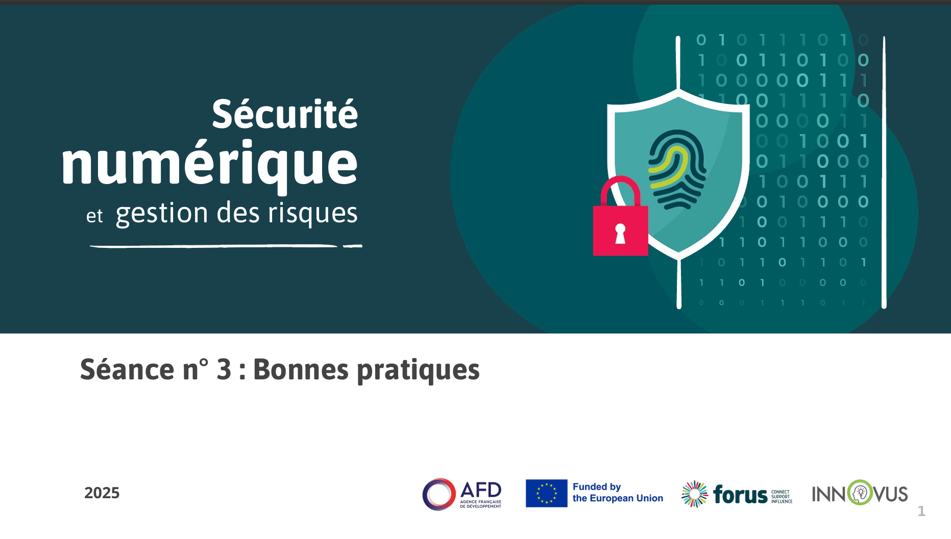 MODULE 1 – SÉCURITÉ NUMÉRIQUE POUR LA SOCIÉTÉ CIVILE - Session 3 : Bonnes pratiques | Forus