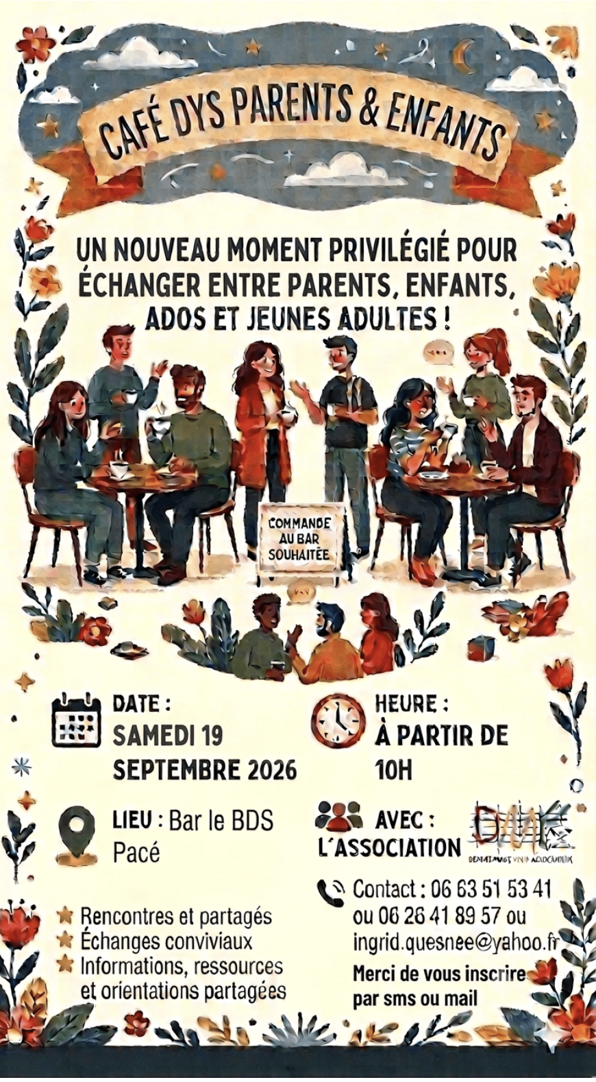 DMF35 Café DYS Parents & Enfants : un moment de rencontre et de partage | FDMF - Fédération Dyspraxique Mais Fantastique
