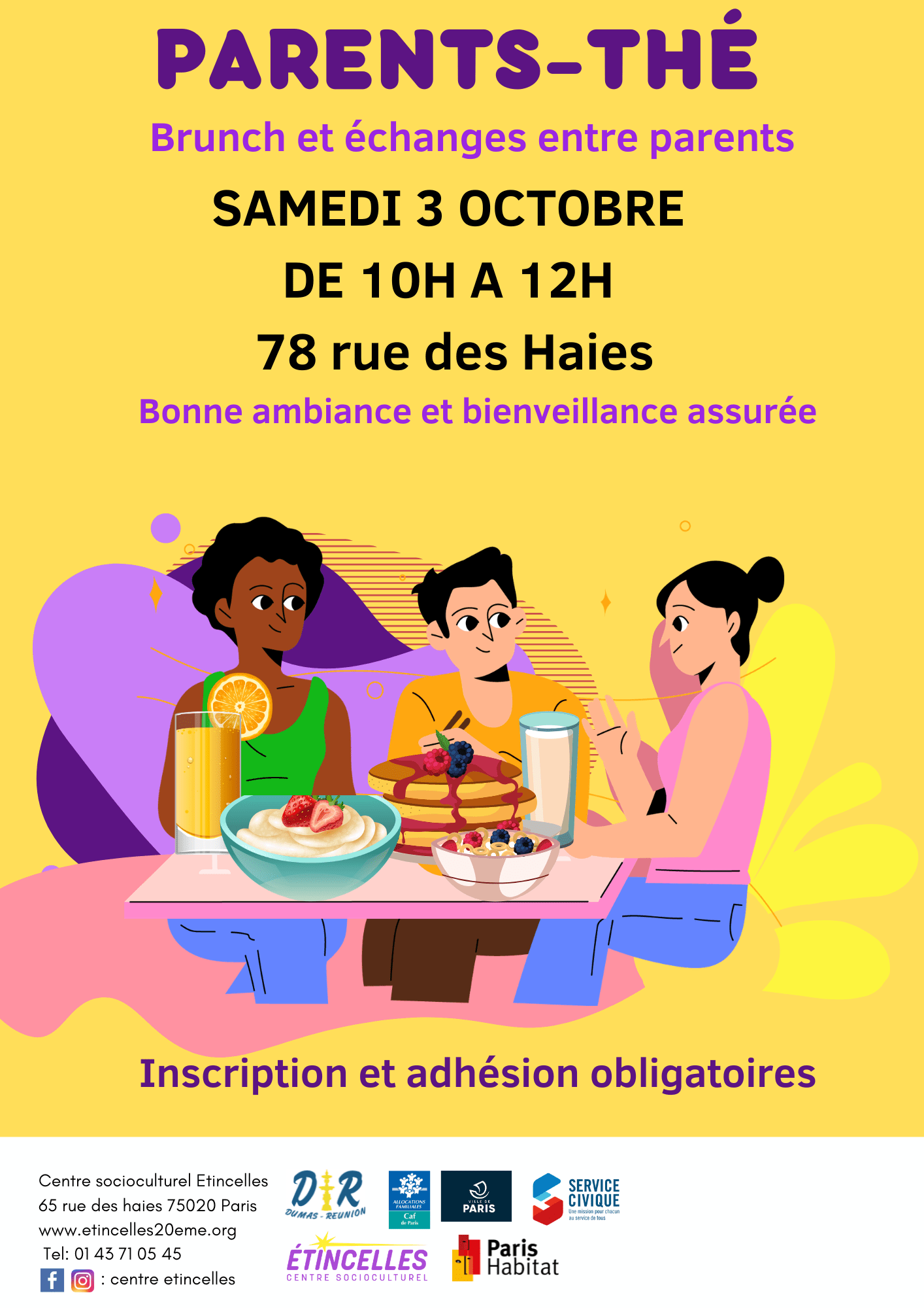 PARENTS-THÉ : BRUNCH ET ÉCHANGES | Etincelles