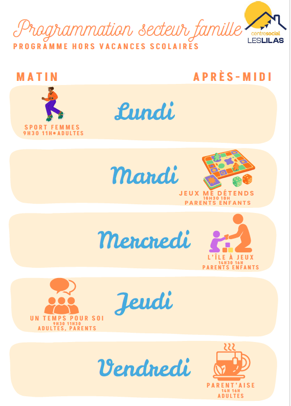 Secteur familles | Agenda du quartier