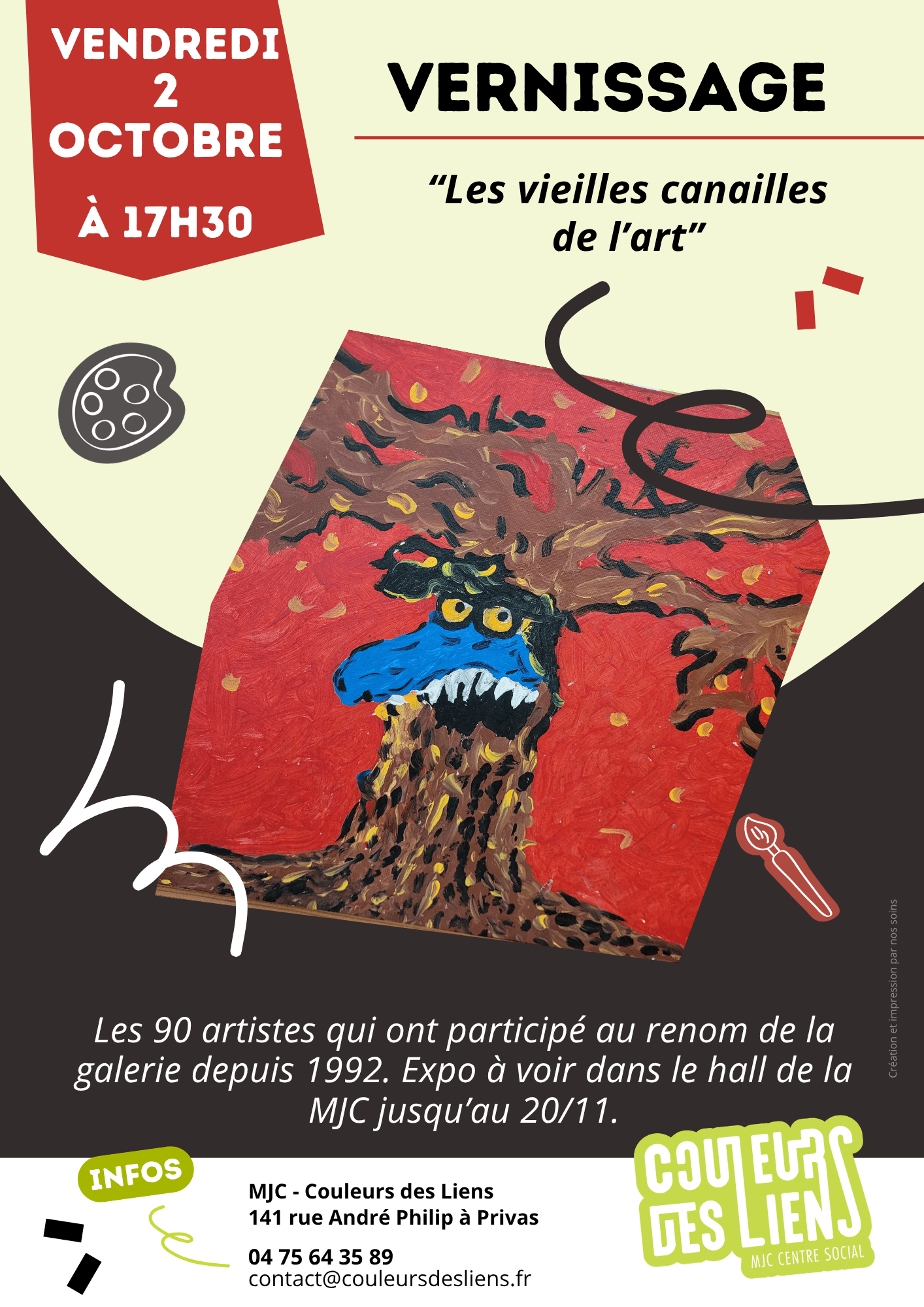 Vernissage de l'expo d'automne : "Les vieilles canailles de l'art" | Couleurs des Liens