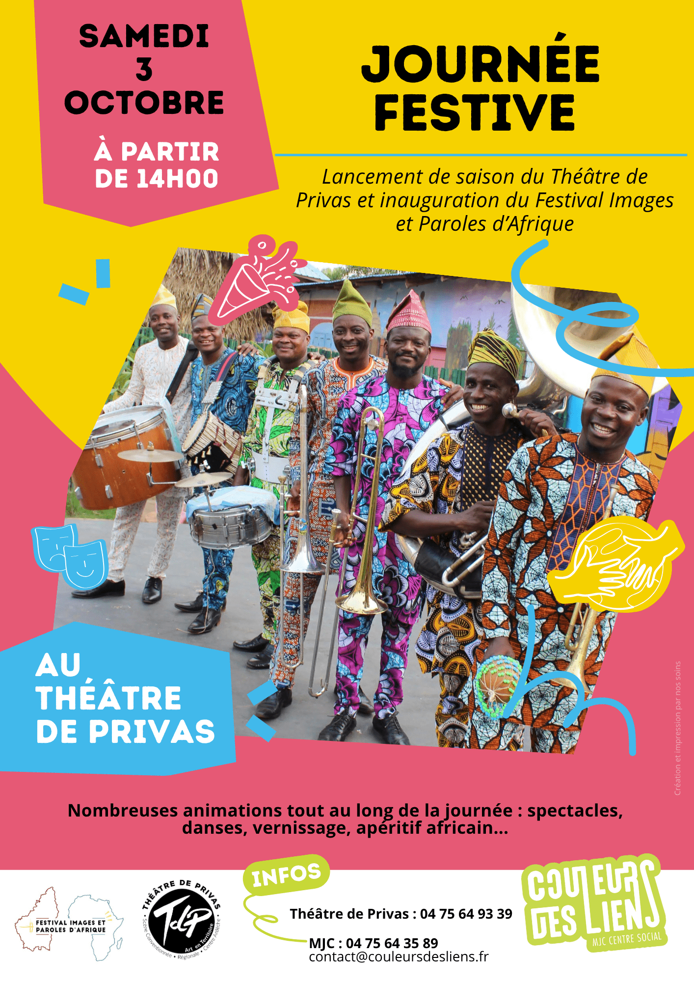 Journée festive de lancement de saison du Théâtre de Privas et inauguration du Festival Images et Paroles d’Afrique | Couleurs des Liens