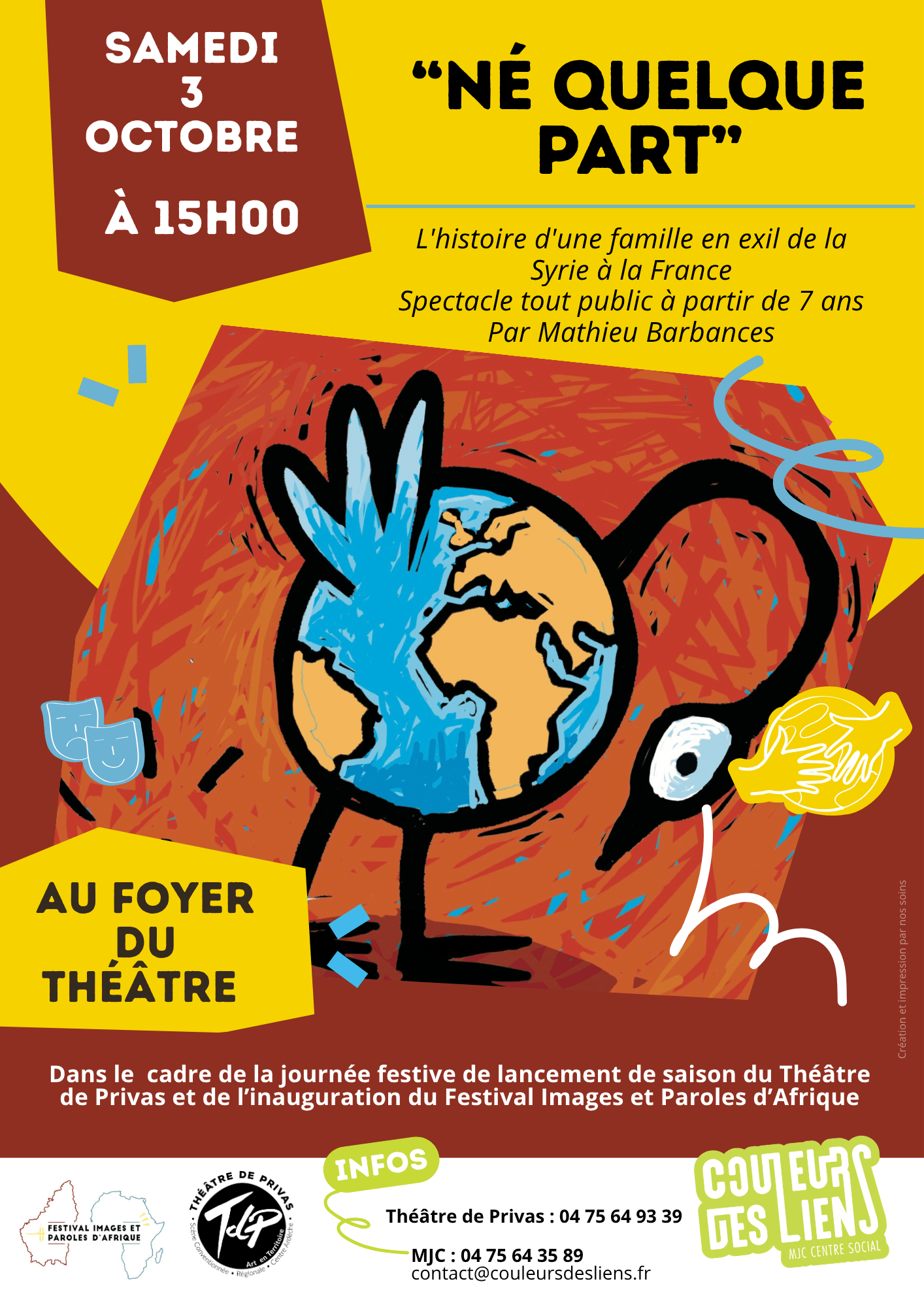 "Né quelque part" - spectacle | Couleurs des Liens