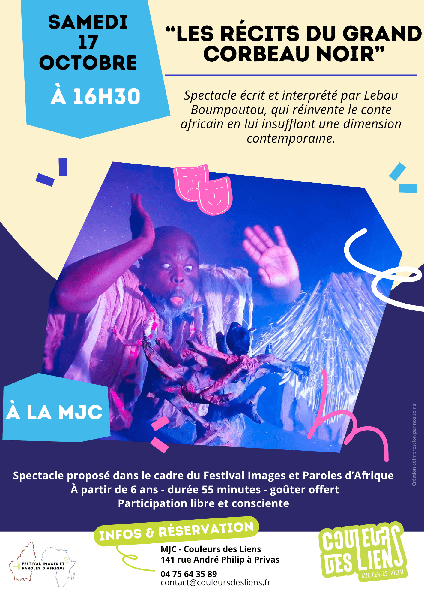 "Les récits du grand corbeau" - spectacle | Couleurs des Liens