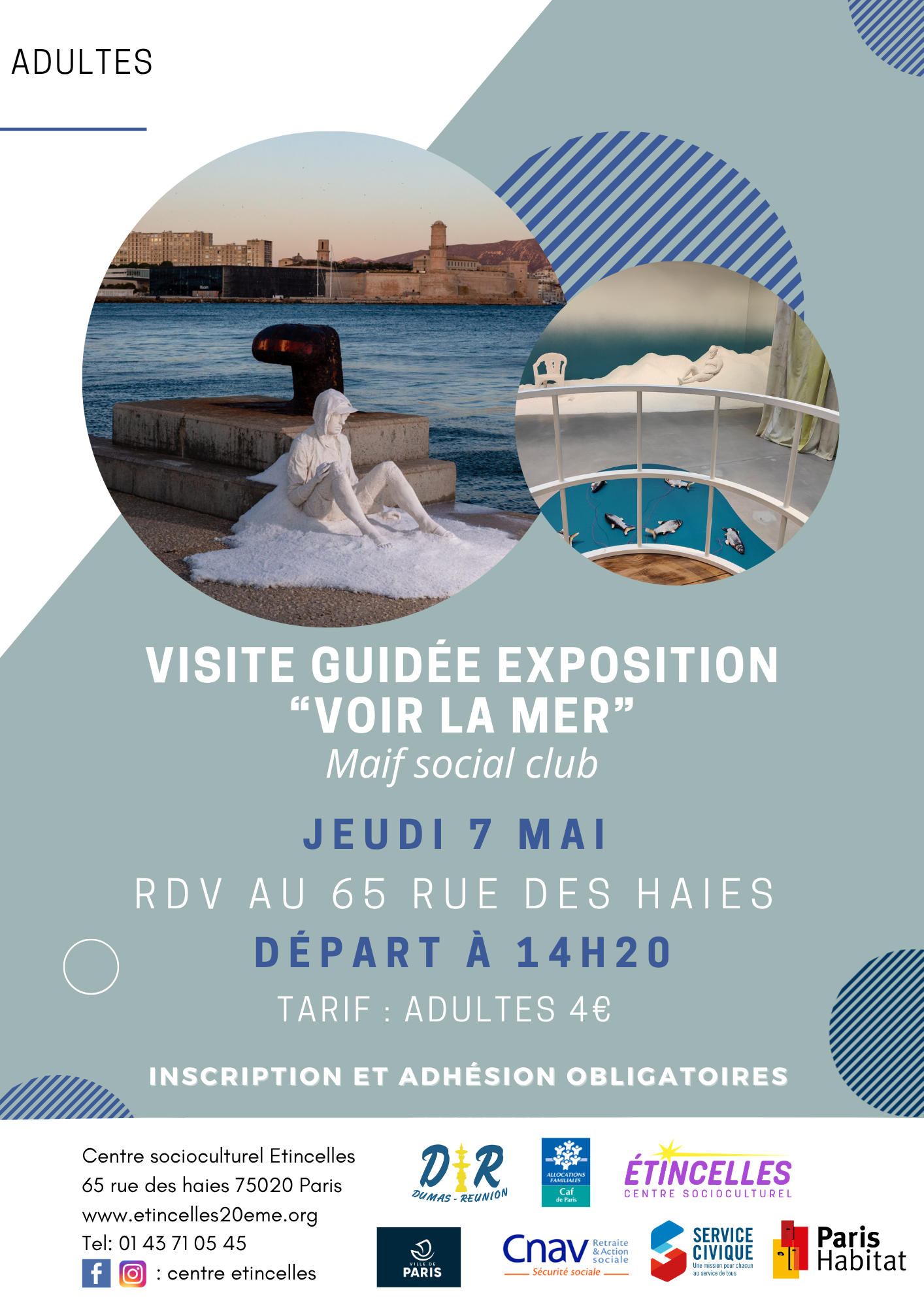 VISITE GUIDÉE – EXPOSITION “VOIR LA MER” 🎨🌊 | Etincelles