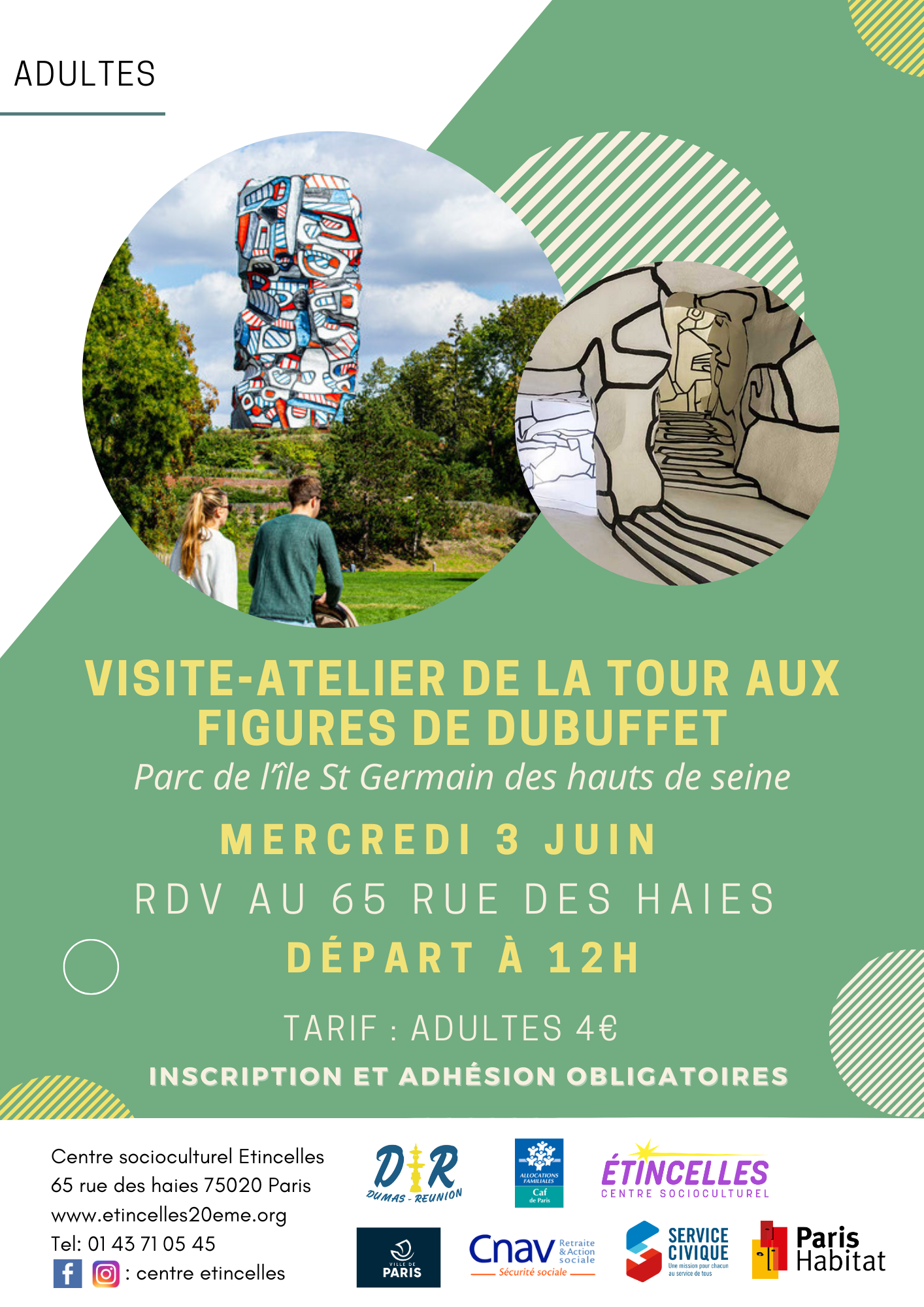 VISITE-ATELIER DE LA TOUR AUX FIGURES DE DUBUFFET | Etincelles